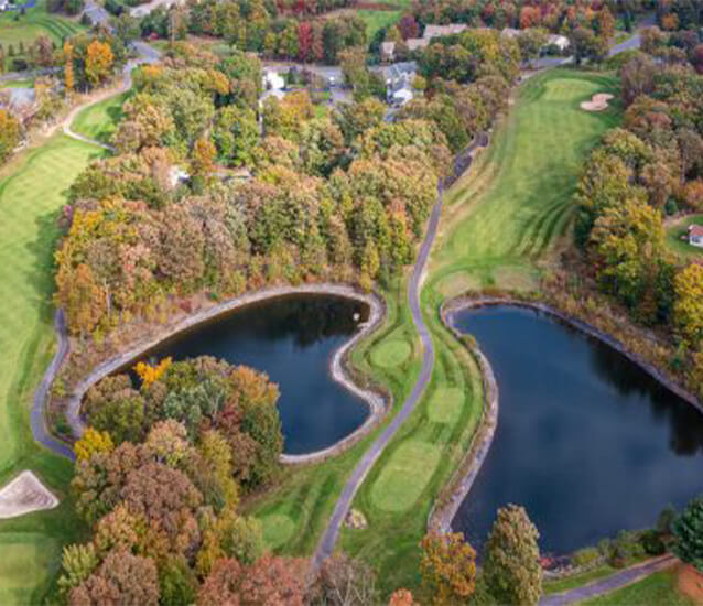 aerial view golf course