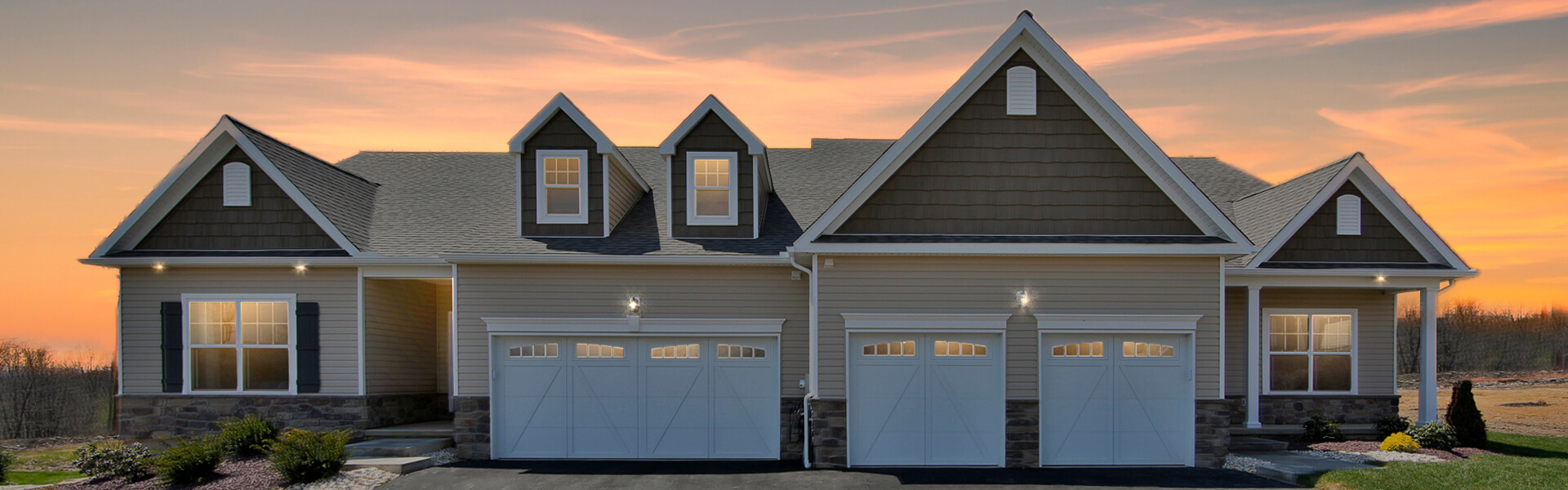 front exterior home dusk